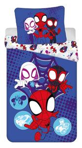 Синьо единично памучно детско спално бельо 140x200 cm Spidey – Jerry Fabrics