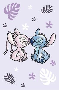 Лилаво детско одеяло от флийс 100x150 cm Lilo a Stitch "Purple" – Jerry Fabrics