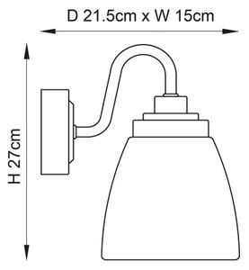 Endon 77088-Стенно осветително тяло за баня ASHBURY 1xE14/4W/230V IP44 лъскав хром
