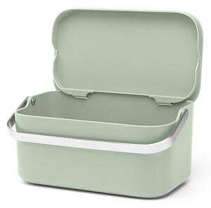 Кутия за хранителни отпадъци Brabantia SinkSide 1005611, 1.8 л, Дръжка за лесно пренасяне, Светлозелен
