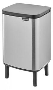 Кош за боклук Brabantia Bo Small Hi 1006646, 7 л, Повдигнат, Плавно и безшумно отваряне, Противоплъзгаща основа, Устойчив на пръстови отпечатъци, Инокс/Мат