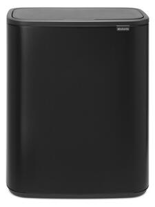 Кош за боклук Brabantia Bo Touch 1001274, 60 л, Плавно и безшумно отваряне, Голям отвор, Устойчив на отпечатъци, Черен/мат