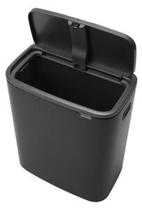 Кош за боклук Brabantia Bo Touch 1001274, 60 л, Плавно и безшумно отваряне, Голям отвор, Устойчив на отпечатъци, Черен/мат