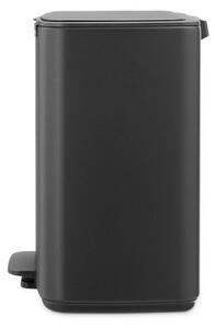 Кош за боклук Brabantia Bo Pedal 1010133, 12 л, Леко затваряне, Противоплъзгаща основа, Минерално покритие, Тъмносив