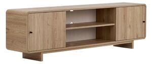 Маса за телевизор от декор от дъб в светло естествен цвят 180x52x34 cm Mirel – Nordure