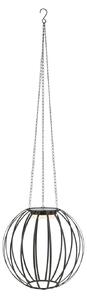 Markslöjd LED слънчева висяща лампа Kivo, Ø 37 cm, черна, IP44, дим., Затъмняване, Черен, Метал, Скандинавски