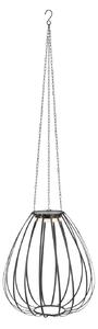 Markslöjd LED слънчева висяща лампа Ovia, Ø 42 cm, черна, IP44, дим., Затъмняване, Черен, Метал, Скандинавски