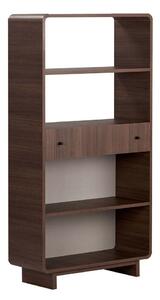 Библиотека от декор от орех в тъмно естествен цвят 78x153x34 cm Senza – Nordure
