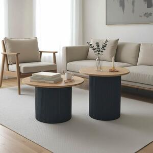 Комплект от 2 масички за кафе Dovel Beige 70x70x50 cm