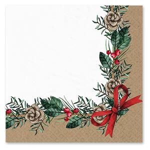 Салфетки в комплект от 20 бр. 33x33 cm Christmas Bow – Homéa