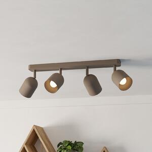 EGLO Тавански прожектор Tilston, бежов, дължина 58 cm, 4-пламъчен, стомана, Затъмняване, Бежов, Дневна/трапезария, Метал, Таван с много пламъци