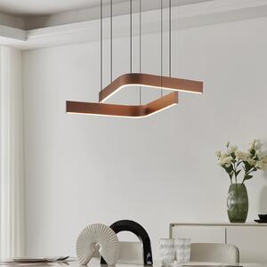 EGLO LED-Smart-висяща лампа Folcino-Z, бронзов цвят, 64 cm, CCT, Затъмняване, Бронзов / античен месинг, Дневна/трапезария, Алуминий, Модерен