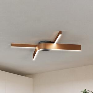 EGLO LED-Smart-таванна лампа Folcino-Z, бронзов цвят, 64 cm, CCT, Затъмняване, Бронзов / античен месинг, Дневна/трапезария, Алуминий, Модерен
