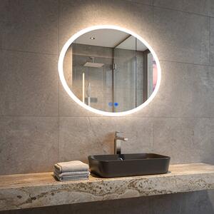 Кръгли огледала за баня с LED осветление 60 см c Dual color, Сензорен превключвател, Отоплителна рогозка