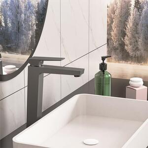 Стоящ смесител за умивалник ICF 1418191GG RIHANNA, месинг, сив, 27.8x21х41см