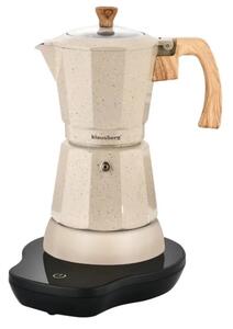 Електрическа кубинска кафеварка Klausberg KB 7999, 500W, 6 чаши, Вграден нагревател, Предпазен клапан, Бежов мрамор