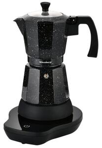 Електрическа кубинска кафеварка Klausberg KB 7998, 500W, 6 чаши, Вграден нагревател, Предпазен клапан, Черен мрамор