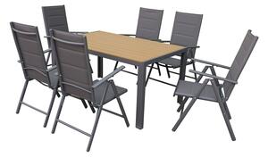 Verona Wood алуминиев градински комплект за 4 лица Garden Point сив
