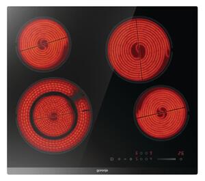 Вграден керамичен плот Gorenje ECS642BCSCE, 4 нагревателни зони, защита за деца, таймер, черен