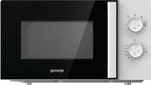 Микровълнова фурна Gorenje MO20E1WH, механично управление, 800W, 20л. обем, 5 степени на мощност, бяла