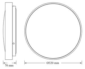 Osram - LED таванно осветително тяло CEILING LUXO LED/18W/230V Ø 32 см, сребристо