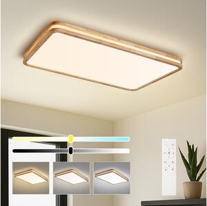 Brilagi - димируемо LED осветително тяло MOLINA SQUARE LED/128W/230V дъб 90x60 см + дистанционно управление