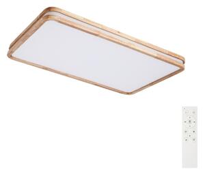 Brilagi - димируемо LED осветително тяло MOLINA SQUARE LED/128W/230V дъб 90x60 см + дистанционно управление