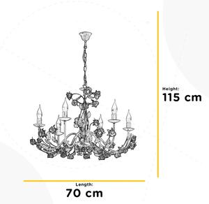 ONLI - Полилей на верига CAROLINA 6xE14/6W/230V бронзов