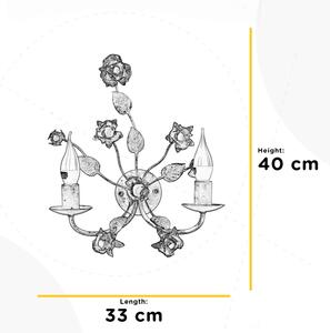 ONLI - Стенно осветително тяло CAROLINA 2xE14/6W/230V бронзово