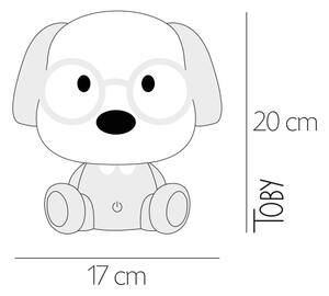 ONLI - Димируема LED детска нощна лампа PUPPIES LED/3W/230V 20 cm куче/розова