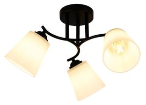 Плафонен полилей PAFOS 3xE27/15W/230V черен