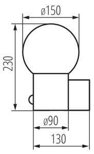 Kanlux 46081-Външна стенна лампа със сензор STONO 1xE27/15W/230V IP65 антрацит
