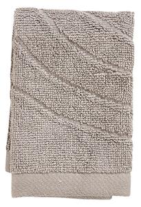 Сиво-бежова памучна кърпа от тери 30x30 cm Time – Zone