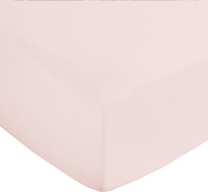 Розов еластичен чаршаф от памучен сатен 150x200 cm Cotton Sateen – Bianca
