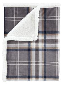 Сиво одеяло от шерпа 130x170 cm Kelso Check – Catherine Lansfield