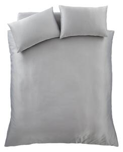 Сиво двойно удължено сатенено спално бельо 230x220 cm Silky Soft – Catherine Lansfield