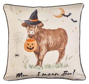 Декоративна възглавница с хелоуински мотив 45x45 cm Halloween Highland Cow – Catherine Lansfield