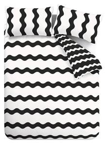 Черно-бяло единично спално бельо 135x200 cm Waves – Sassy B