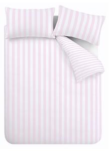 Бяло-розово единично спално бельо 135x200 cm Stripe Tease – Sassy B