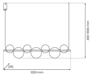 LED полилей на кабел ATOLA LED/19W/230V черен/прозрачен