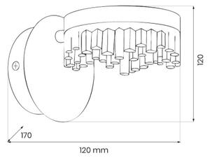 LED стенна лампа LED/4W/230V златна