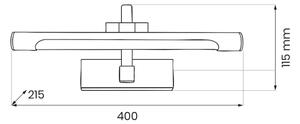 LED огледално осветление за баня VINCI LED/12W/230V 40 cm IP44 черно