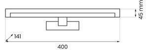LED осветление за огледало за баня MIRORE LED/8W/230V 40 cm IP44 лъскав хром
