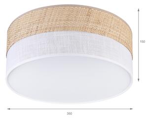 Плафон SIRJA DOUBLE BOHO, 2xE14/15W/230V, Ø 35 см, бежово/бяло