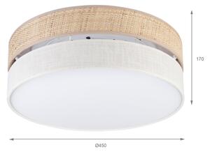 Плафон SIRJA BOHO 2xE27/15W/230V Ø 45 см, бежов/кремав