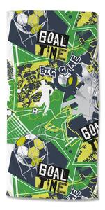 Зелена детска кадифена плажна кърпа 75x150 cm Goaltime – Good Morning