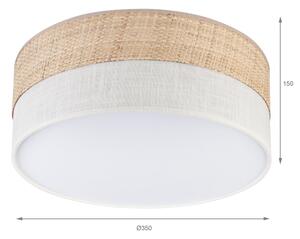 Плафон SIRJA DOUBLE BOHO 2xE14/15W/230V Ø 35 см бежово/кремаво