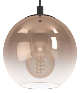 Eglo 901924 - Висящ полилей на кабел ARISCANI 3xE27/60W/230V черен/бежов/димчат