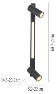 Schöner Wohnen 11793-18 - LED точково осветително тяло DANTE 2xGU10/10W+LED/7,2W черно