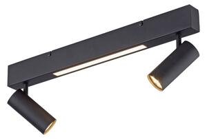 Schöner Wohnen 11793-18 - LED точково осветително тяло DANTE 2xGU10/10W+LED/7,2W черно